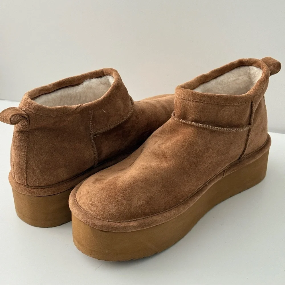 Madden Girl Embrace Platform Booties Tan